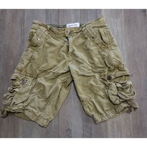 Bespoke Sport Tan Brown Cargo Shorts Men Sz 32 Style 153100 11.5" Inseam